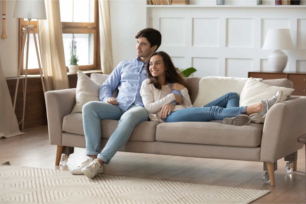 Couple on couch